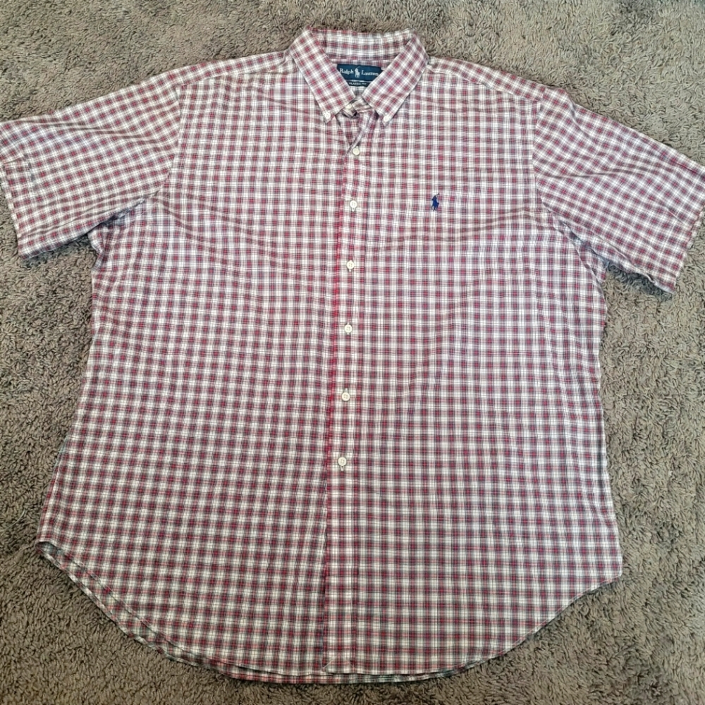 Ralph Lauren short sleeve Classic Fit button-down shirt. SIZE XXL